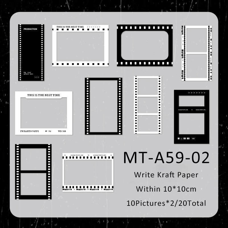 20PCS Time footnotes series material paper