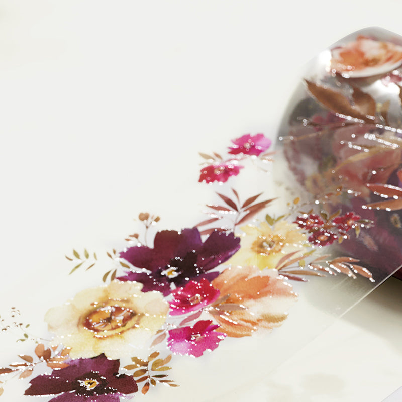 6cm*100cm Wild rose Washi/PET Tape