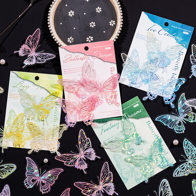 20PCS Dancing butterfly series sticker