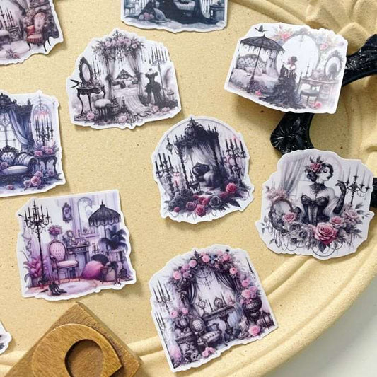 Gothic Boudoir Sticker 12PCS