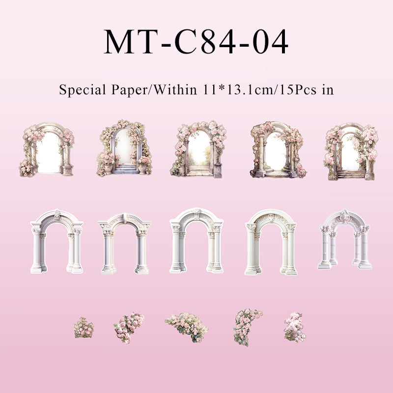 15PCS Secret Garden series material paper