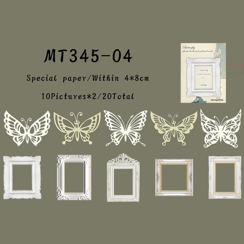 20PCS Butterfly Dream series material paper