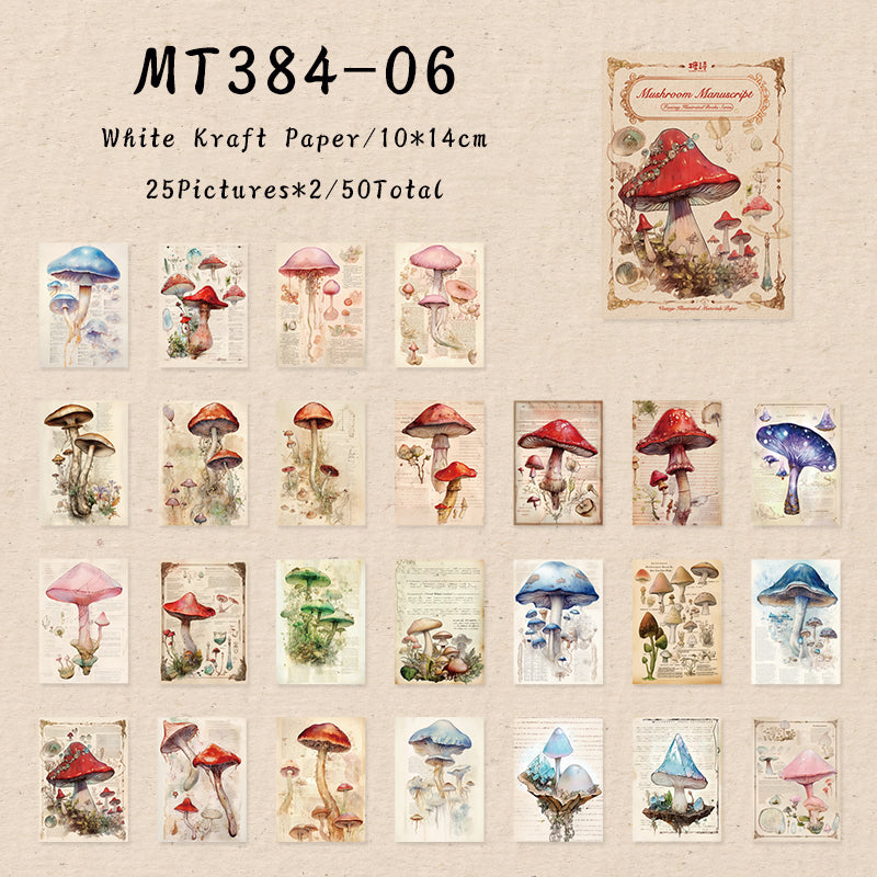 50PCS Fantasy map series material paper