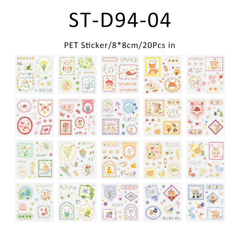 20PCS Cozy little time series sticker