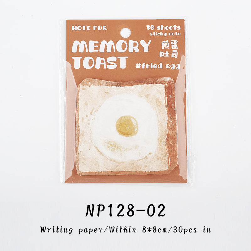 30PCS Memory bread series note paper