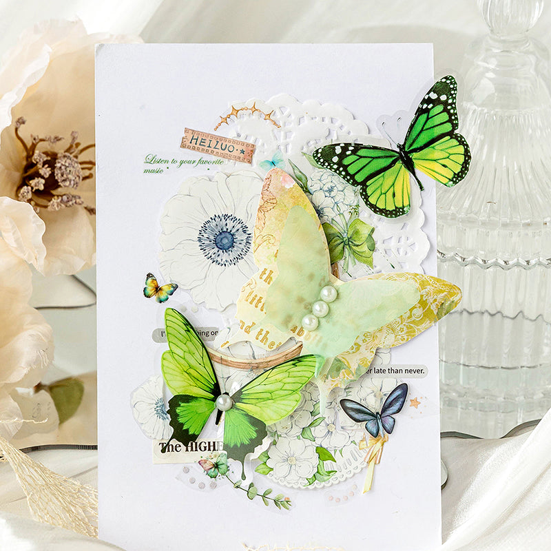 50PCS The Feast of butterflies series sticker