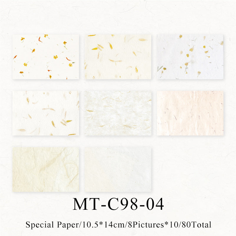 80PCS Temporary article Ode series material paper