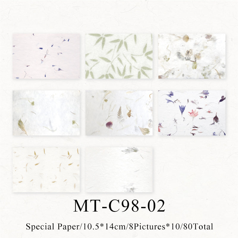 80PCS Temporary article Ode series material paper