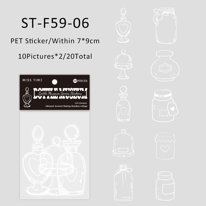 20PCS Bottle Museum Series sticker