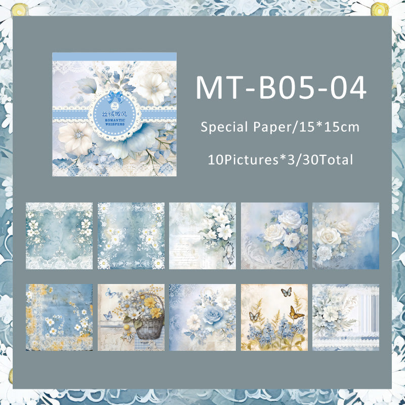 30PCS Romantic secret language series material paper