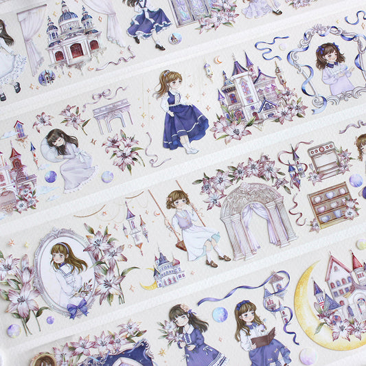 6.5cm*125cm Glazed castle Washi/PET Tape