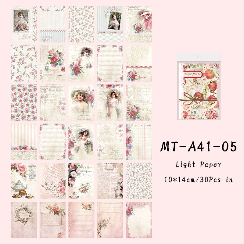 30PCS Reprint memoir series material paper