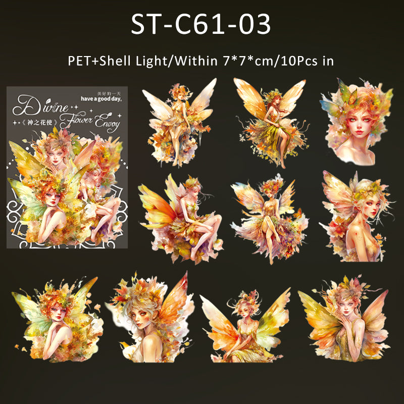 10PCS Divine Flower Envoy series sticker