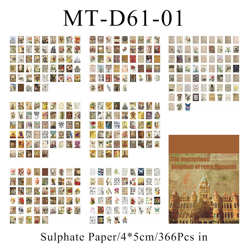 366PCS Hand-made time series material paper