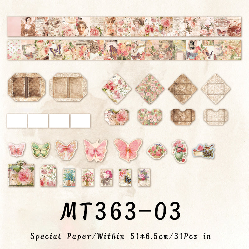 31PCS Pocket Times series material paper