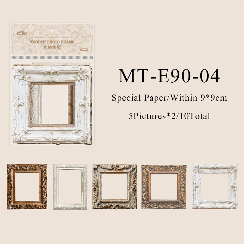 10PCS Relief window shadow series material paper