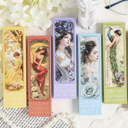 30PCS Romantic garden series bookmark