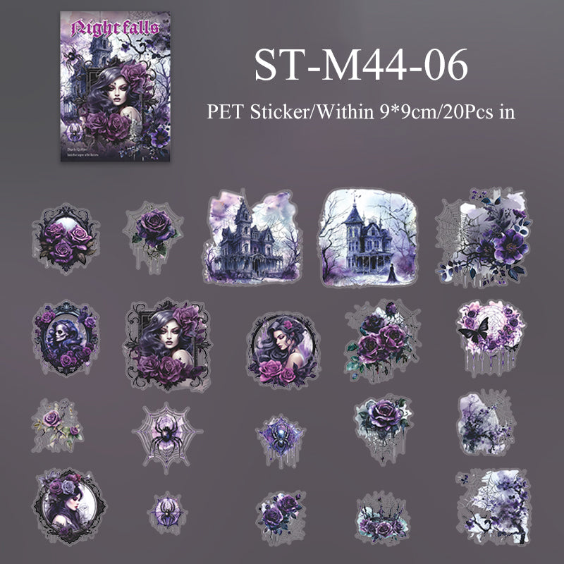 20PCS Night Falls Series sticker