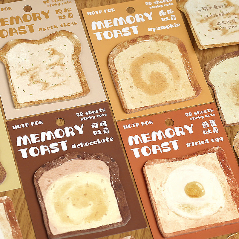 30PCS Memory bread series note paper