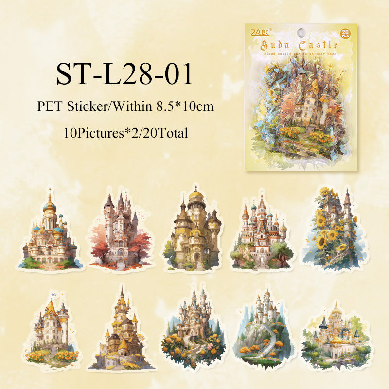 20PCS Castle on Clouds series sticker