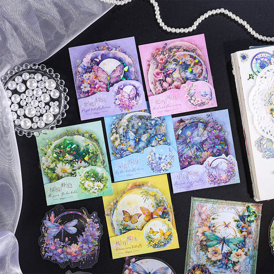 10PCS Fragrant flower moon series sticker