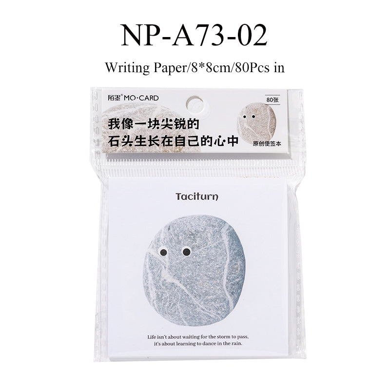 80PCS Pet rock Series note paper