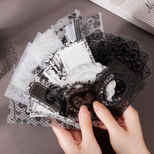 100PCS Night lace series material paper