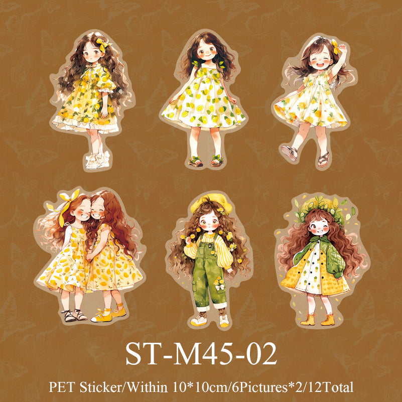 12PCS Summer lovely series sticker