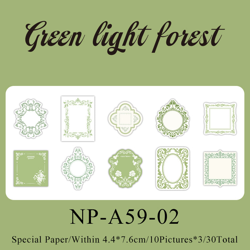 30PCS Gentle old dream series note paper