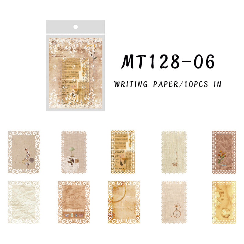 10PCS Flower opening series material paper