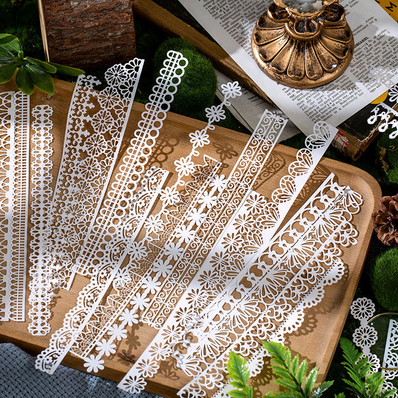 16PCS Lace waltz series material paper