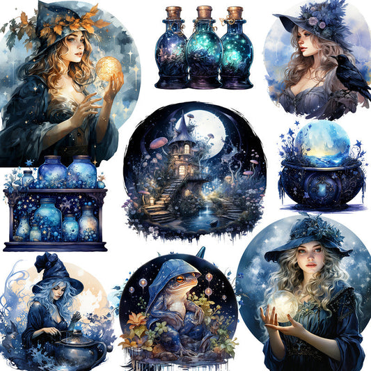 12PCS Moonlight Witch sticker