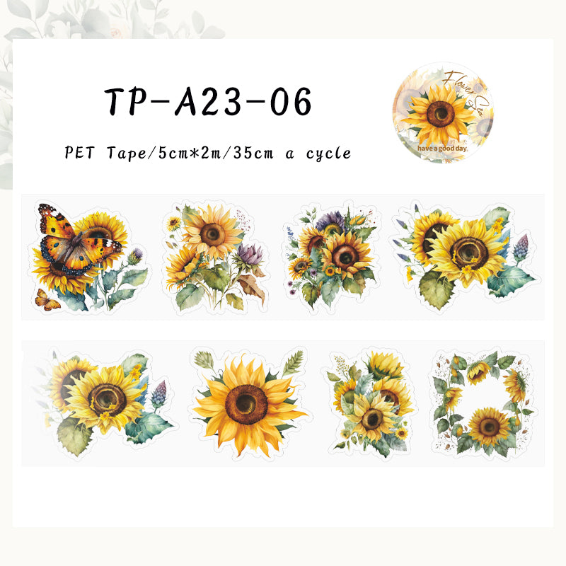 Meet the Sea of Flowers series Die Cutting PET Tape