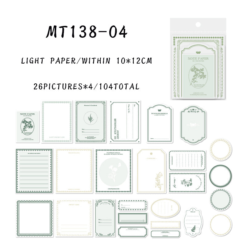 104PCS Mountain Notes Series material paper