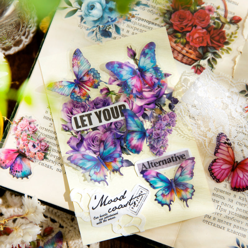 30PCS Dancing with Butterflies series sticker