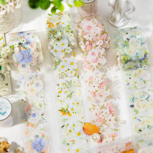 1PCS Flowers moons of summer series PET tape