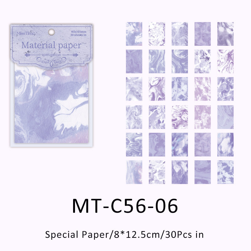 30PCS Reflection in Time series material paper