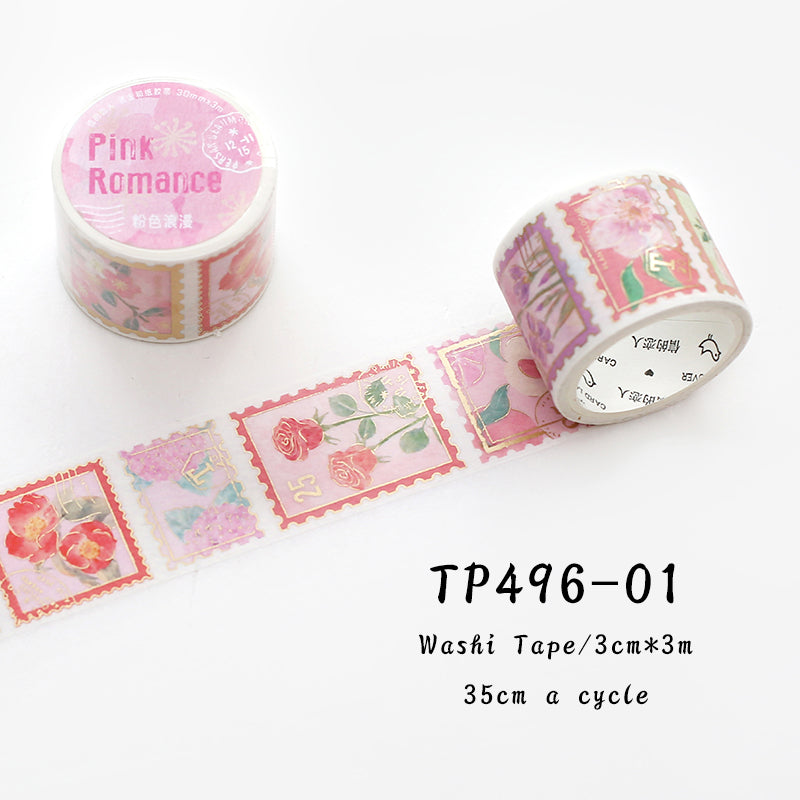 1Pcs Flower Post Office series washi tape