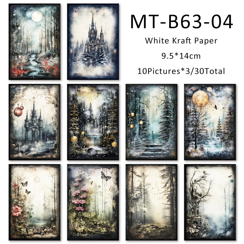 30PCS Dreamland series material paper