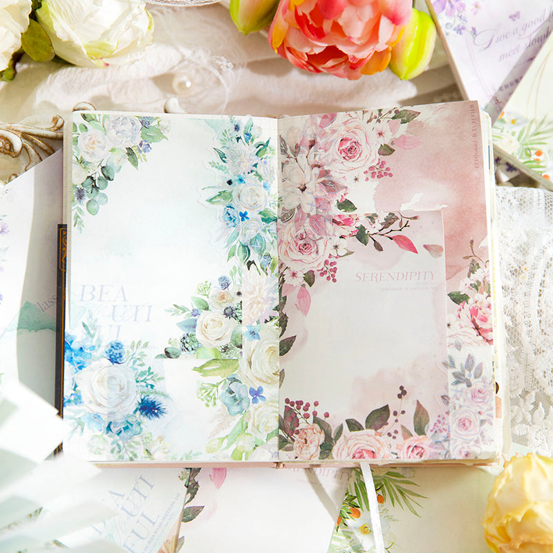 50PCS Garden stationery series material paper