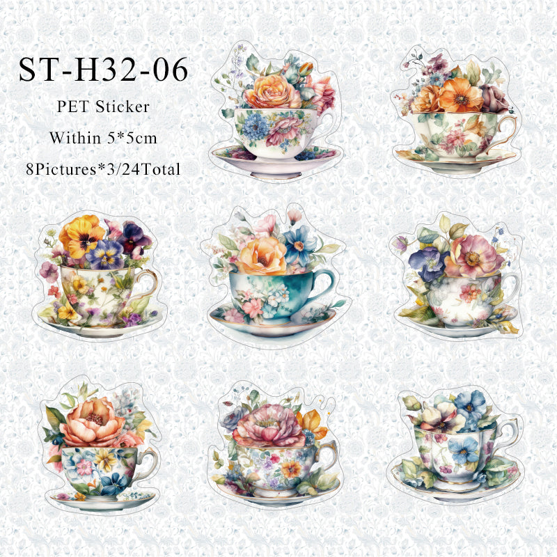 24PCS Years left fragrance series sticker