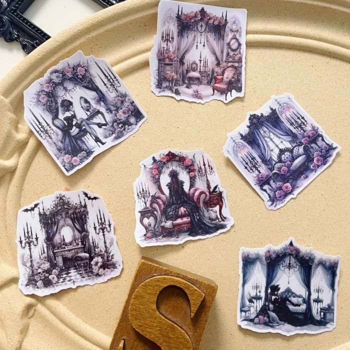 Gothic Boudoir Sticker 12PCS