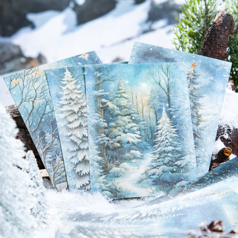 30PCS Winter is getting warmer series material paper