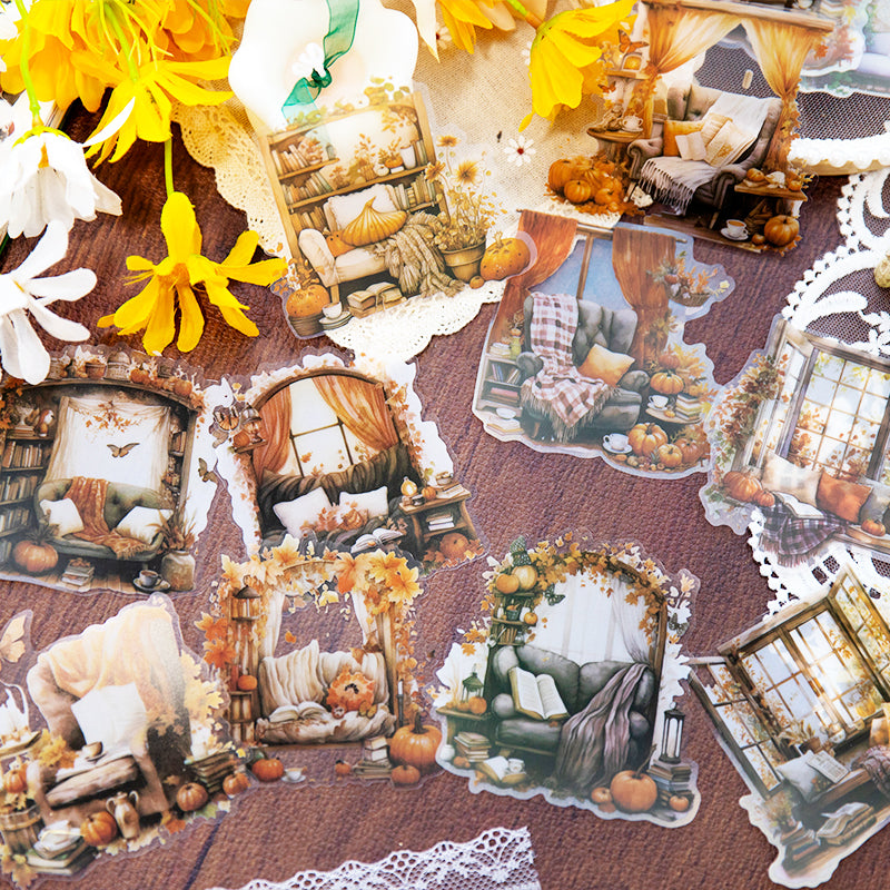 10PCS Warm House Series sticker