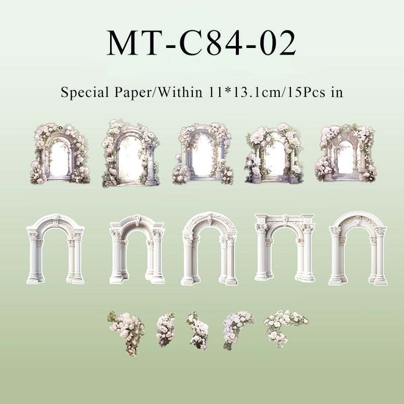 15PCS Secret Garden series material paper