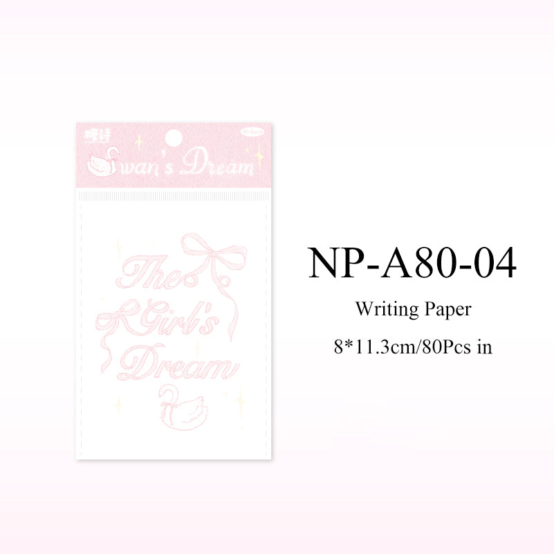 80PCS Heart Waltz series note paper