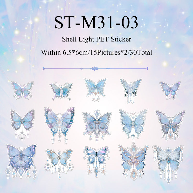 30PCS Butterfly Dream beginning series sticker