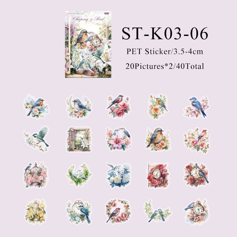 40PCS Forest pasture series sticker