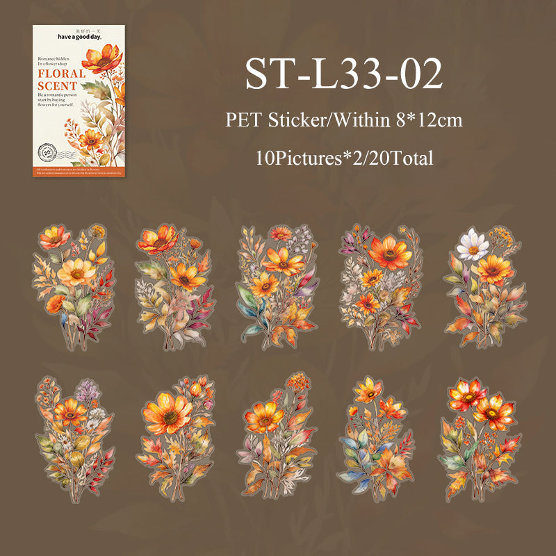 20PCS Floral Scent series sticker