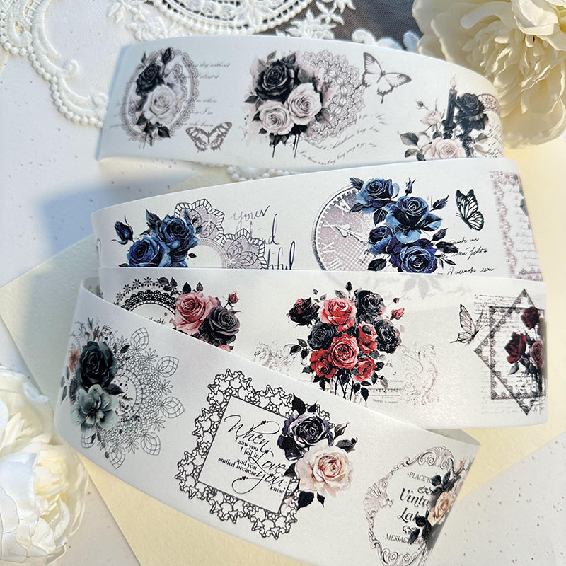 6cm*170cm Lace flower frame Washi/PET Tape